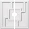 Ekena Millwork Knox Architectural Grade PVC Contemporary Ceiling Medallion, Two Piece, 18"OD x 3"ID x 6 1/4"C x 1"P CMP18KX2-03000 - alternate 1